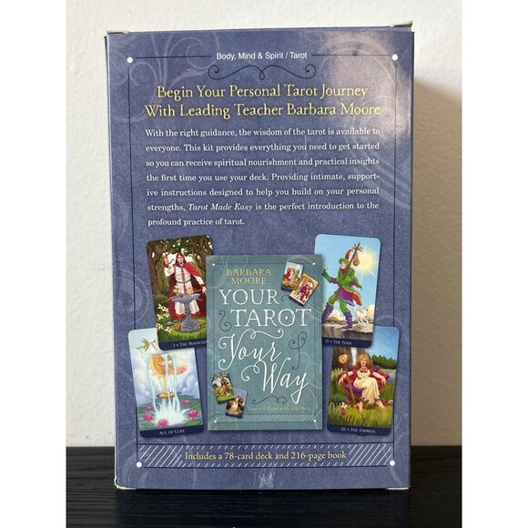 "Tarot Made Easy" by Barbara Moore 78-Card Deck & 216-Page Guidebook Set 2016 - Picture 2 of 4